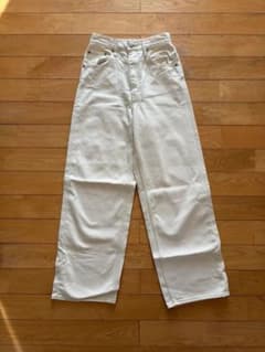 AZUL BY MOUSSY ワイドデニムパンツ ホワイト Sのサムネイル