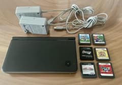Nintendo DSi LL 本体とゲームソフト6本セットのサムネイル