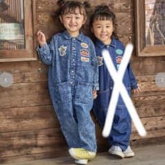 デニムオーバーオール サイズ90 Disney motors × トミカ　コラボのサムネイル