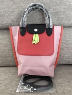 新品未使用 ロンシャン カバス S 2WAY トート ピンク レッド レザー 