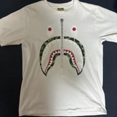A BATHING APE シャーク Tシャツ ホワイト S - メルカリ