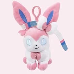 ニンフィア 寝そべり マスコット ぬいぐるみ カラビナ付き ポケモン