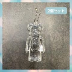 2개 세트 베어브릭용 BE@RBRICK 클리어 케이스 체인 부착 폭풍