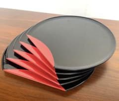 【新品・未使用】桂由美　漆器　半月　お盆　プレート　5枚セットのサムネイル