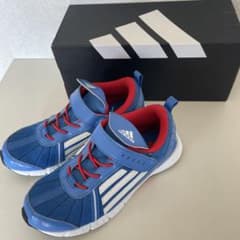 adidas 21、5㎝。 青 赤 スニーカー マジックテープのサムネイル