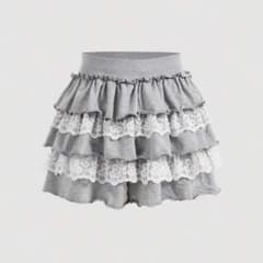 【SHEIN MOD】レースフリルスウェットパンツのサムネイル