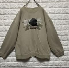 【US古着】イヌ刺繍＊ラブラドールレトリバー＊スウェットトレーナー＊アースカラーのサムネイル