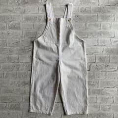 130 キッズ オーバーオール/つなぎ/サロペット ホワイト DIY 工作のサムネイル