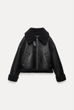 【美品】ZARA ダブルフェイス ライダース ジャケット ボアのサムネイル