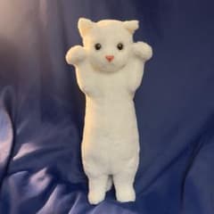 흰 고양이 ちょこんと냥코 자립 봉제 인형 시로네코 신품 미사용 약 38cm