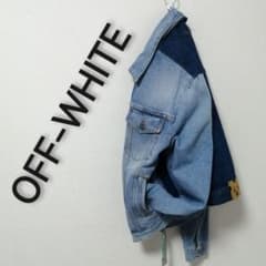 最終価格♂新品・タグ付・デニムジャケット【 Off-White 】前後切替 M 