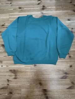 80s 90s スウェット XL Hanes ラグラン 緑 無地 ビンテージのサムネイル