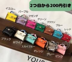 新品 ミニバッグ型 チャーム ブラック イヤホンケース ストラップ 小物入れのサムネイル