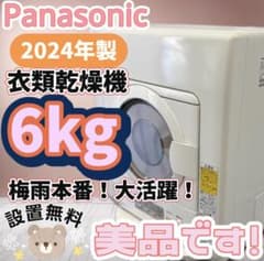 ☆373 衣類乾燥機 パナソニック 6キロ 24年製 NH-D603 設置無料