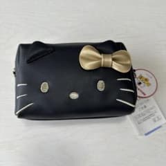 【新品未使用】Hello Kitty ポーチ ブラック チェーン付きのサムネイル