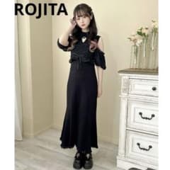 ROJITA ビスチェ付ニットワンピース 黒 ブラック - メルカリ