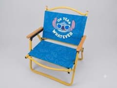 新品 Stitch スティッチ 折りたたみチェア 木製アーム 耐荷重120kg