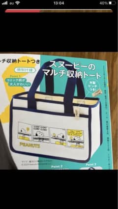 ESSE3月号付録  スヌーピーのマルチ収納トートのサムネイル