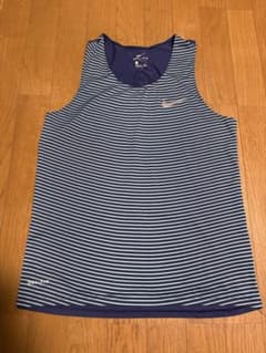 Nike Dri-FIT ストライプ ノースリーブ M シングレット ランシャツ