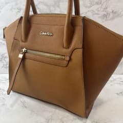 ほぼ未使用品 Calvin Klein カルバンクライン PUレザートートバッグ 