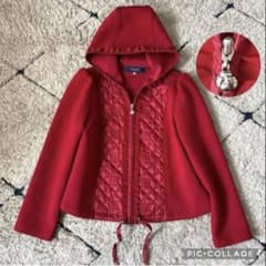 美品✨】エムズグレイシー キルティング パーカー フリル レッド 