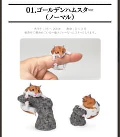 いきもの大図鑑　指まきコレクション小動物　ゴールデンハムスター　ノーマルのサムネイル