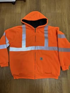 Carhartt フルジップパーカー オレンジ 反射材のサムネイル