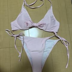 リボン　ピンク ビキニ 水着のサムネイル