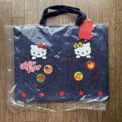 平成レトロ】 サンリオ ハローキティ デニム風 トートバッグ 2002年