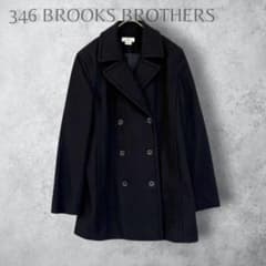 346 BROOKS BROTHERS 】 ダブルブレスト ピーコート 黒 - メルカリ