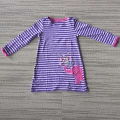 Little maven 4T ワンピース 紫ストライプのサムネイル