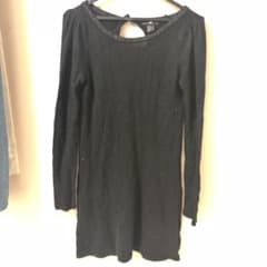 H&M 長袖 ニットワンピース ブラックのサムネイル