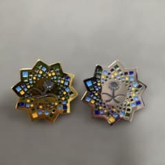 サウジアラビア ピンバッジ ゴールド シルバー 2個セット 大阪