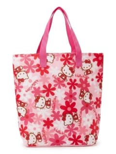 新品未使用　レトロ　お花　キティ　エナメル　トートバッグ　手提げバックのサムネイル