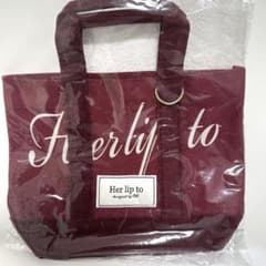 Herlipto mini tote ルミネ限定トートバッグ ボルドー - メルカリ
