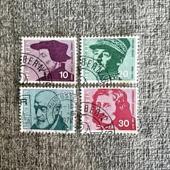 使用済切手セット 歴史的人物の肖像 8063【消印有：海外切手(スイス)】著名人肖像 人物 4枚セット - メルカリ