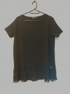 裾プリーツ　カットソー/Tシャツのサムネイル