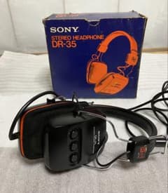 쇼와 레트로 SONY DR-35 다이나믹 스테레오 헤드폰 상자 첨부