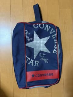 CONVERSE シューズケース ネイビー×レッド 星柄のサムネイル