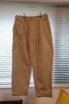 BEAMS+ 2タック ワイドトラウザーズ チノパン XS ベージュのサムネイル
