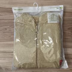 新品、未使用　UNIQLO フリースジャケット 90cm ベージュのサムネイル