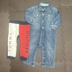 GAP デニムロンパース TOMMY HILFIGER パンツ 2点セットのサムネイル