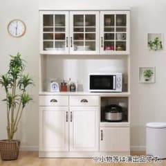 送料込】食器棚 ホワイト ニトリ キッチンボード (ミランダ120 WW 