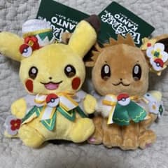 ポケパーク カントー ぬいぐるみマスコット ピカチュウ イーブイ 2体
