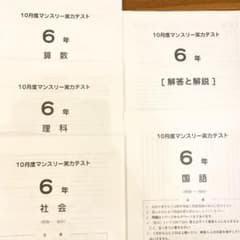 サピックス 6年生  10月度マンスリー実力テストのサムネイル