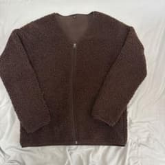 ブラウン フリースジャケット Lサイズ