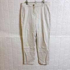 JJILL Straight Leg Pants, Solid Color, Size L, Cotton, Suitable for Commuting, Office, and Casual Wear