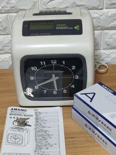 AMANO BX6000シリーズ 電子タイムレコーダー タイムカード 説明書付き