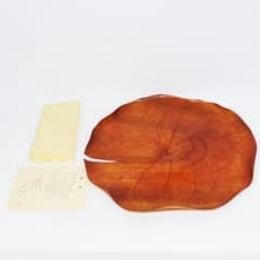 井波彫刻 中山 榮一 お盆 蓮 共布 栞 井波彫刻 中山 榮一 お盆 蓮 共布 栞