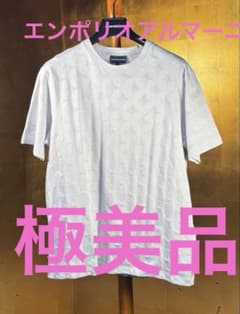 【エンポリオアルマーニ】エンボス総柄Tシャツ定価43,000円L 極美品 エンポリオアルマーニ】エンボス総柄Tシャツ定価43,000円L 極美品